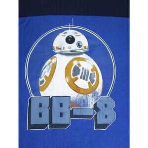Star Wars BB-8 Tee Shirt Droid Robot Blue Red Jersey Style T Shirt XL